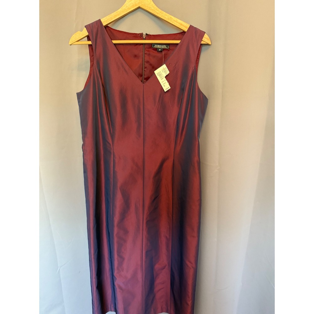 Harold's Iridescent Purple Midi Dress Sleeveless Cocktail Party Occasion Size 8